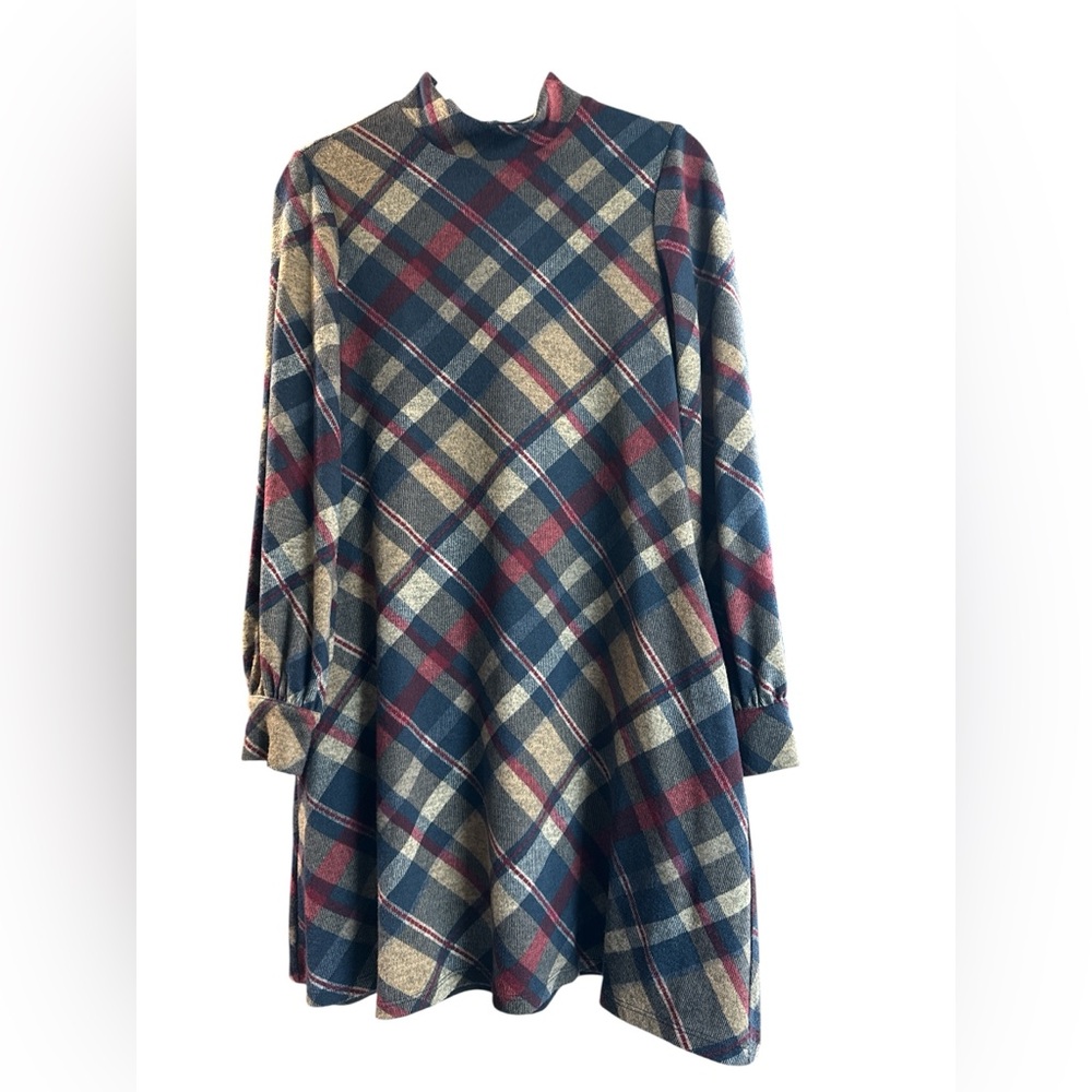 Jessica Howard Navy and Burgundy Dress